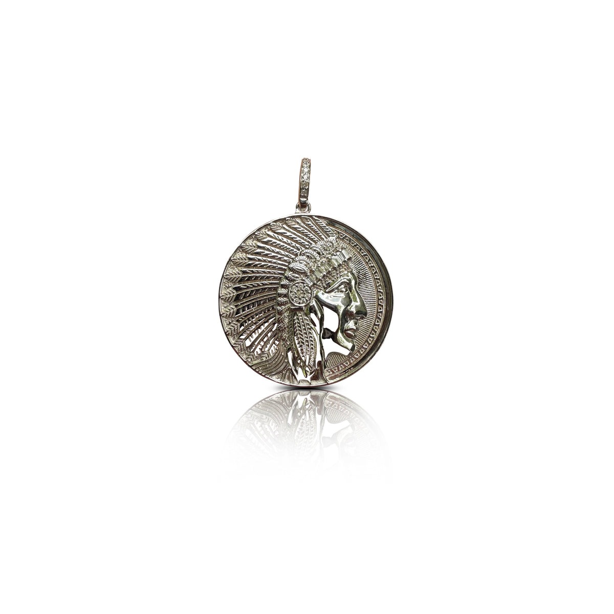 White Gold Headdress Coin