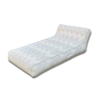 Luxe Linen-Like Inflatable Pool Lounge-Oyster Zag