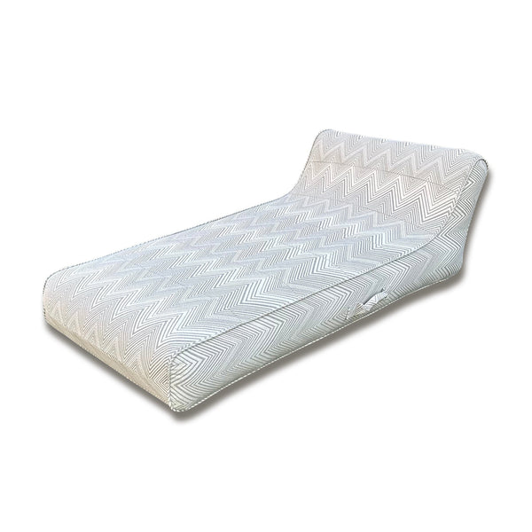 Luxe Linen-Like Inflatable Pool Lounge-Oyster Zag