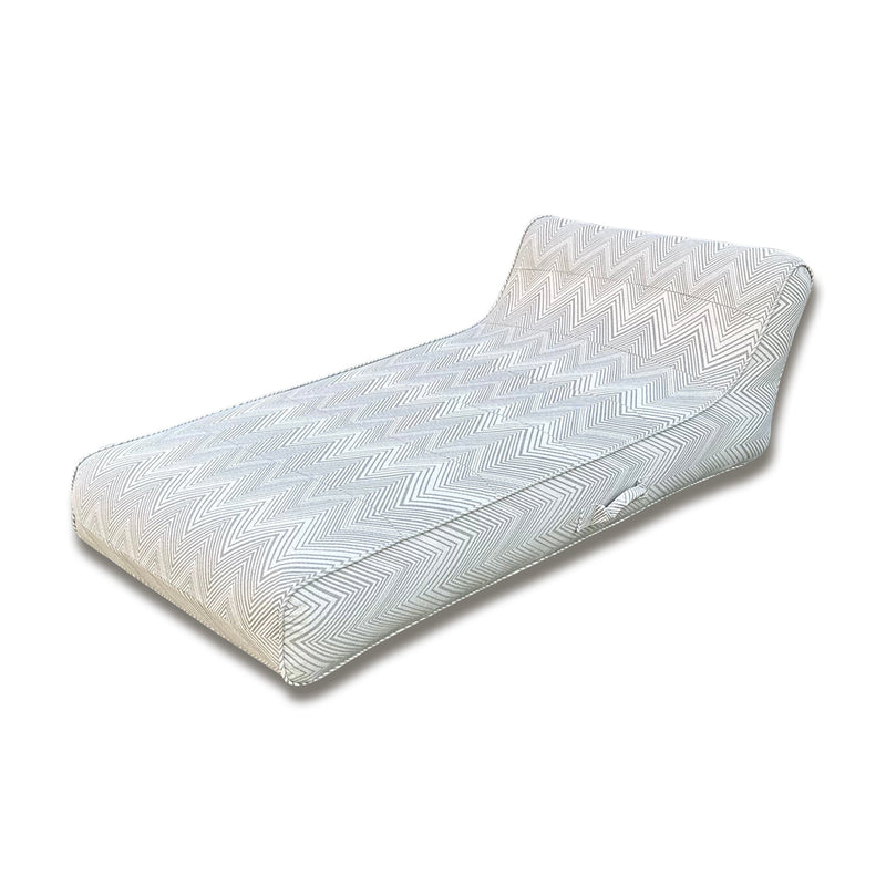 Luxe Linen-Like Inflatable Pool Lounge-Oyster Zag