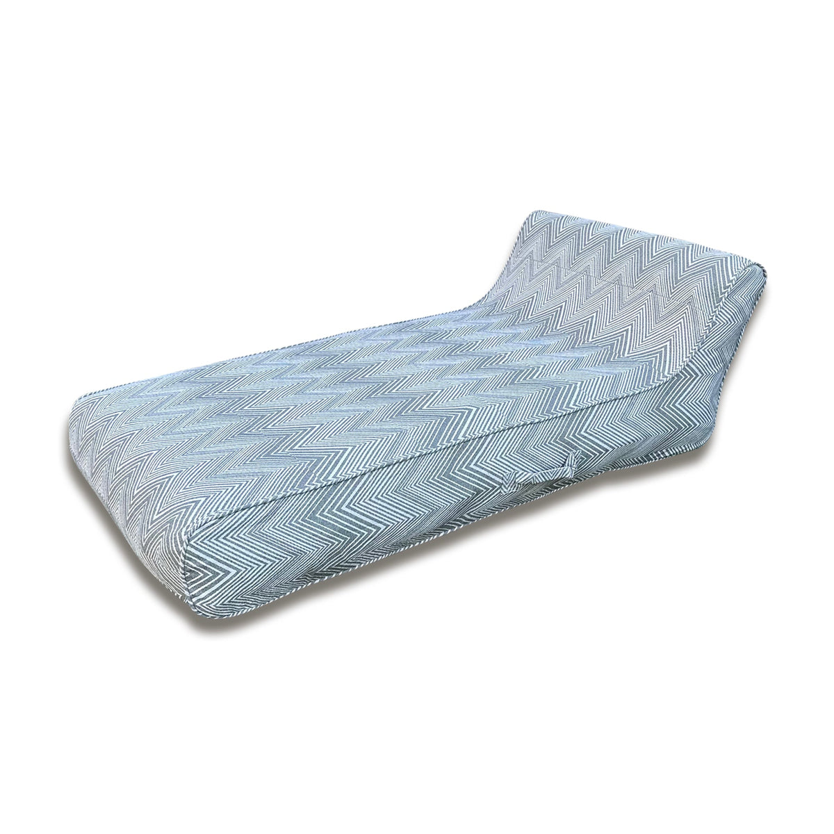 Luxe Linen-Like Inflatable Pool Lounge-Charcoal Zag