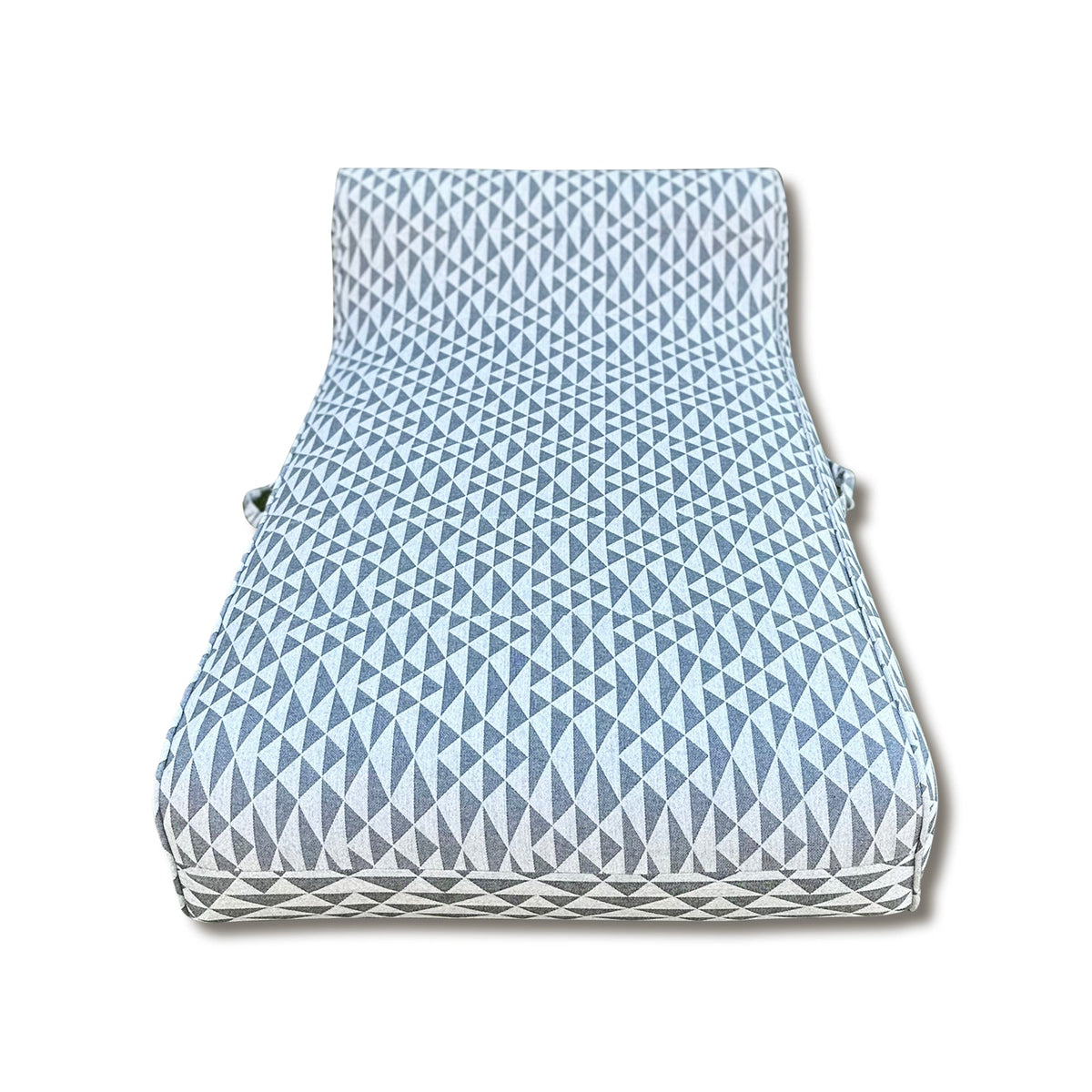 Luxe Linen-Like Inflatable Pool Lounge-Charcoal Abstract