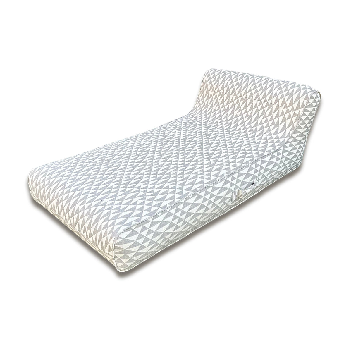 Luxe Linen-Like Inflatable Pool Lounge-Oyster Abstract