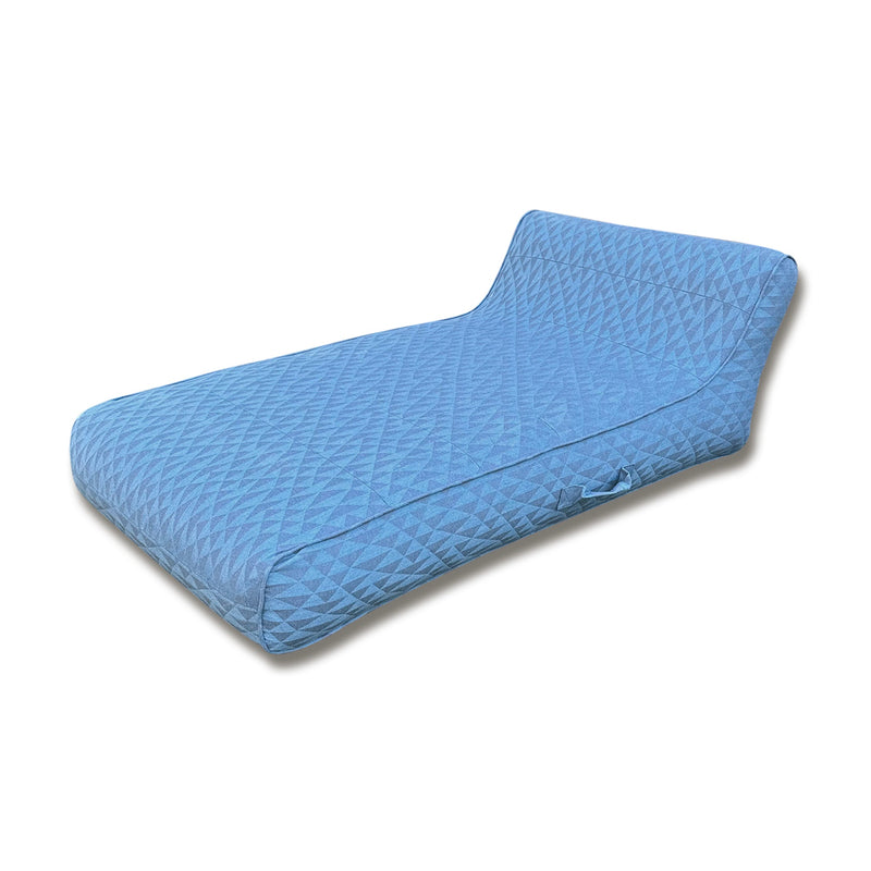 Luxe Linen-Like Inflatable Pool Lounge-Marine Abstract