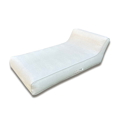 Luxe Linen-Like Inflatable Pool Lounge-Oyster Linen