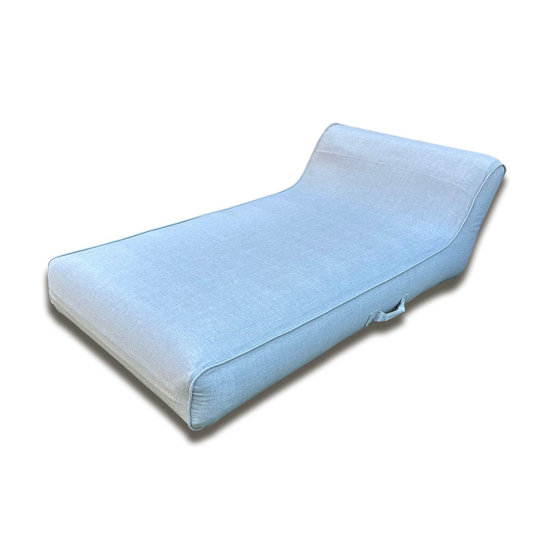 Luxe Linen-Like Inflatable Pool Lounge-Charcoal Linen