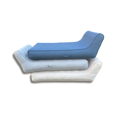 Luxe Linen-Like Inflatable Pool Lounge-Charcoal Linen