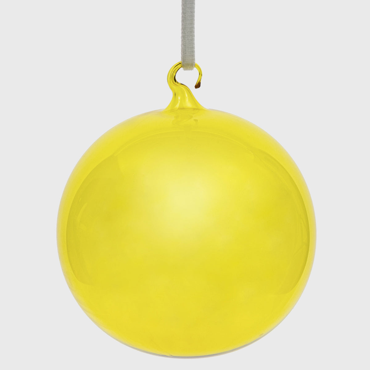 Glass bubble balls, citrine, set of three