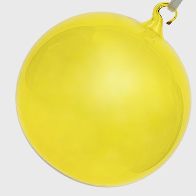 Glass bubble balls, citrine, set of three