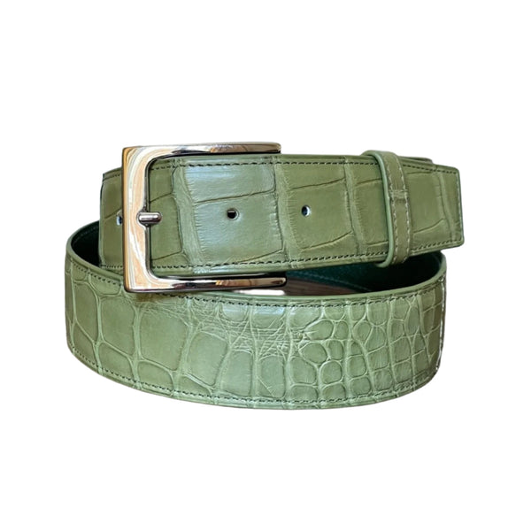 Full Skin Belt, Kiwi Matte Alligator