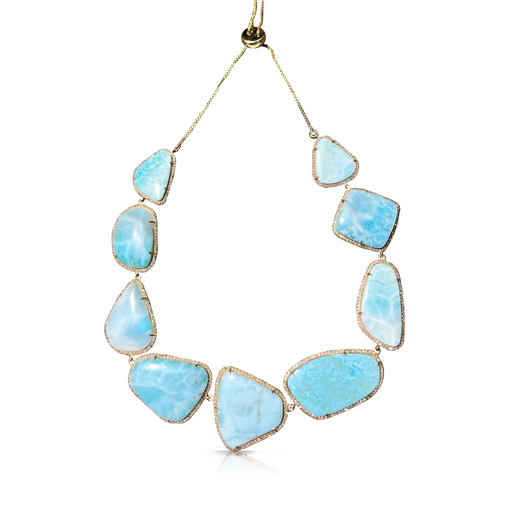 14k Larimar Choker