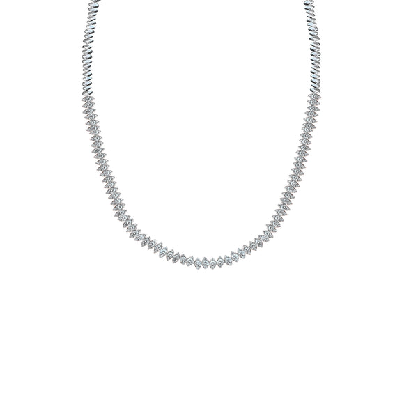 14k White Gold Marquis Necklace 2