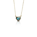 14k 9mm Kingman Turquoise Heart Necklace NEW