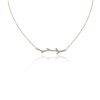 14k Dainty Branch Necklace