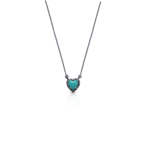 Mini Turquoise Heart Necklace