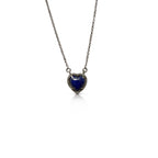 10mm Lapis Heart Charm Necklace