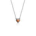 10mm Spiney Oyster Shell Heart Charm Necklace