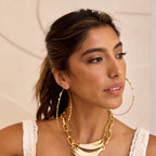 14k and Diamond Flex Large Hoops