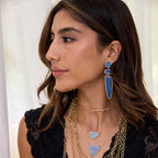 14k Boulder Opal Triple Drop Earrings