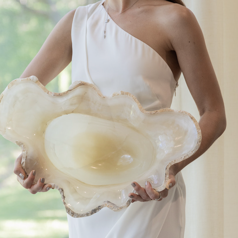White Onyx Bowl