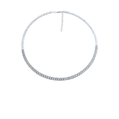 Adjustable 14k White Gold Diamond Choker