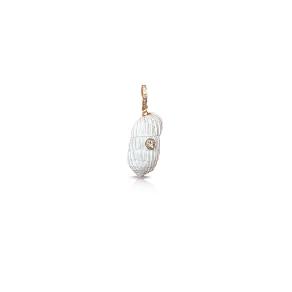 14k Diamond Cerion Shell Charm