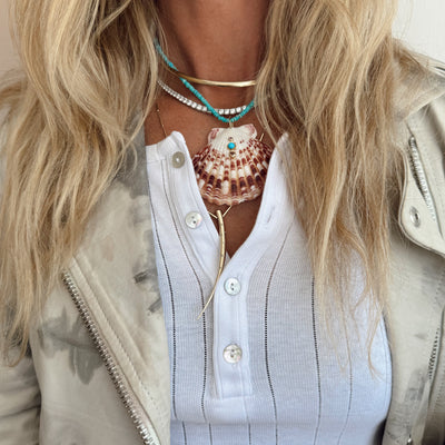 14k Turquoise Beaded Necklace