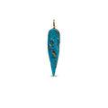 14k Patagonia Turquoise Charm