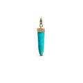 14k Kingman Turquoise Elongated Cabochon Charm 1