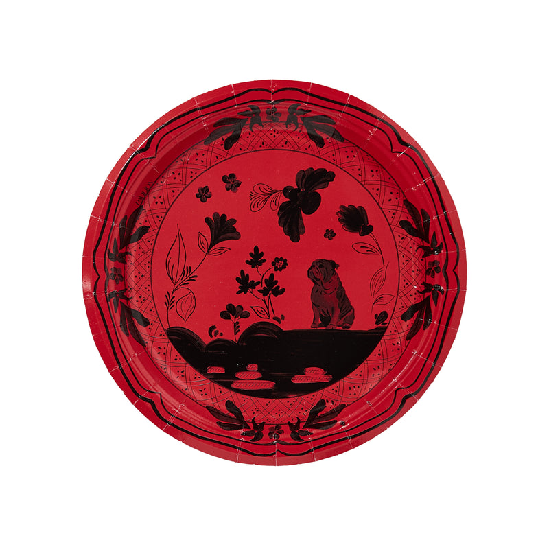Annie's Athens Bulldog Red and Black Dessert Collegiate Paper Plates - 8 Pack