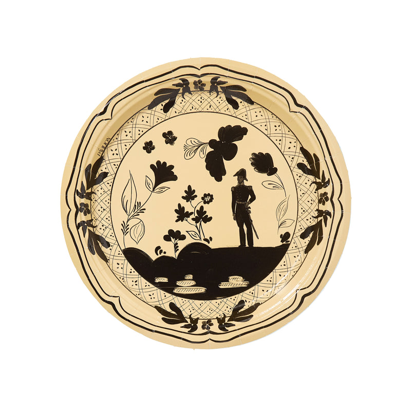 Randolph's Winston Salem Distinguished Gentleman Gold and Black Dessert Collegiate Paper Plates - 8 Pack