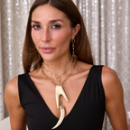 14k Large Paperclip Antler Necklace