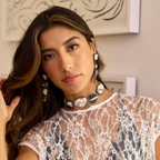 White Buffalo Triple Drop Earrings 1