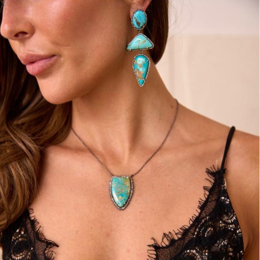 Campitos Turquoise Triple Drop Earrings