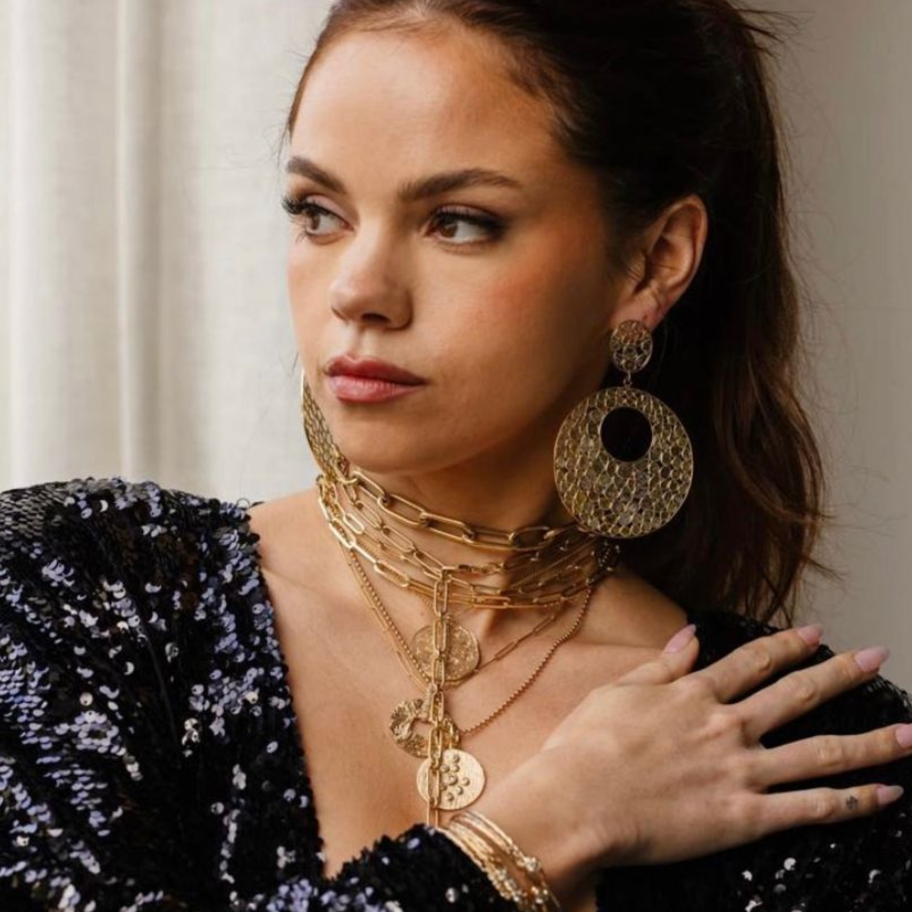 14k Yellow Gold Small Paperclip Necklace