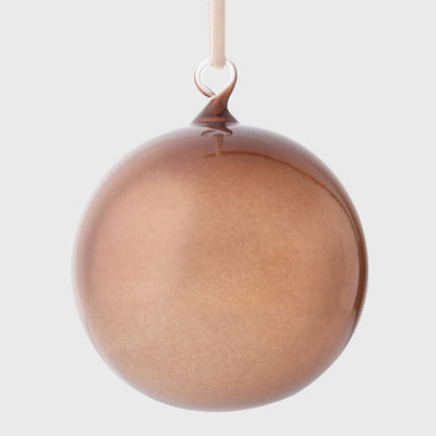 Glass bubble balls, chocolate, set of three