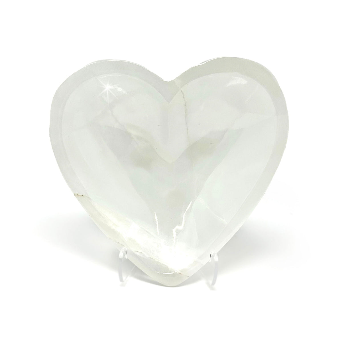 Ice White Onyx Heart Vessel