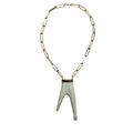 14k Large Paperclip Antler Necklace