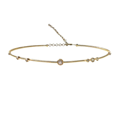14k and Diamond Flex Choker