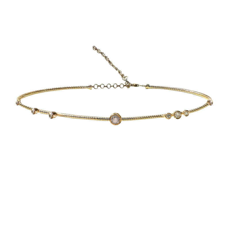 14k and Diamond Flex Choker