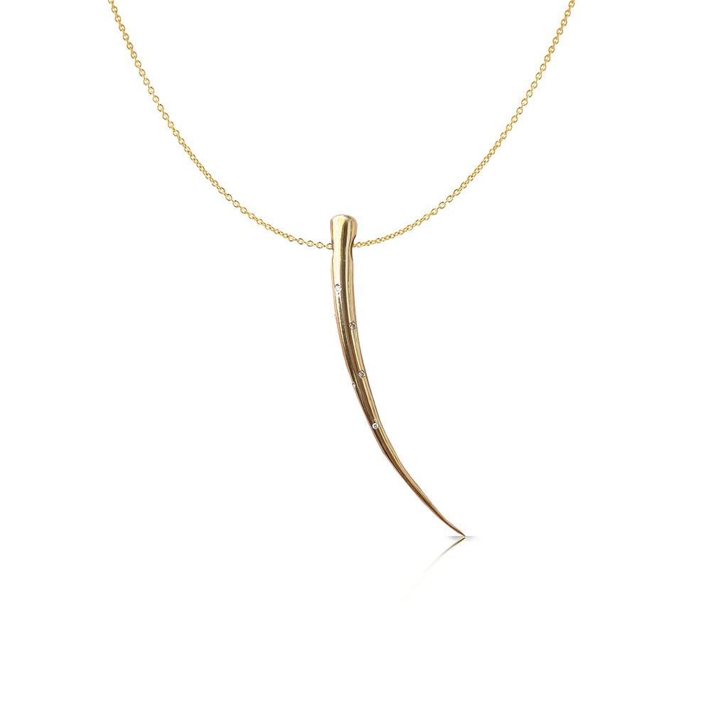 Scattered 14k Tusk Pendant