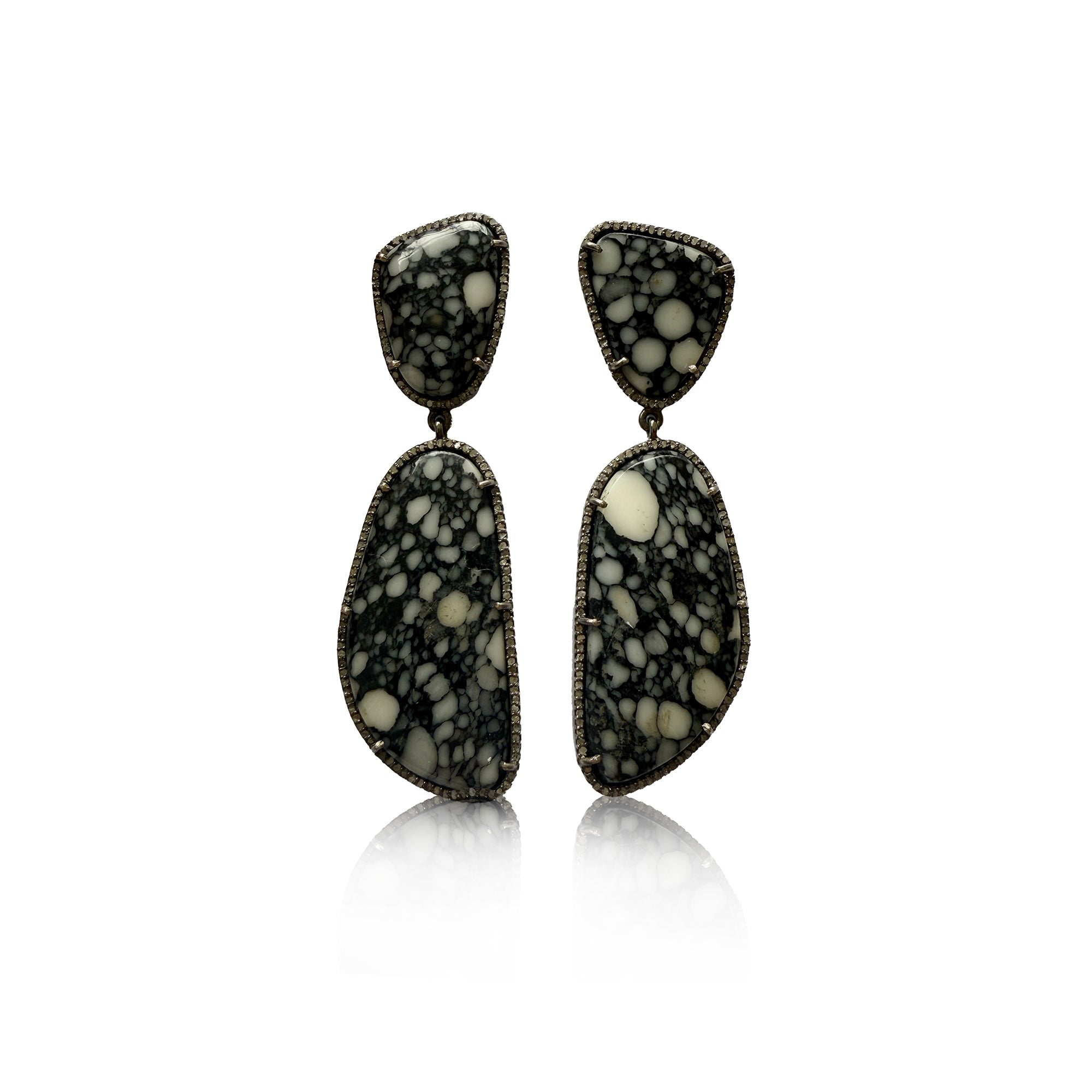 Howlite Double Drop Earrings
