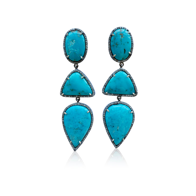 Kingman Triple Drop Earrings 1