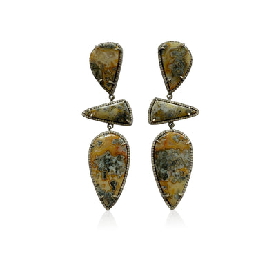 Marcasite Triple Drop Earrings