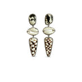 Multi Shell + Cowrie Triple Drop Earrings