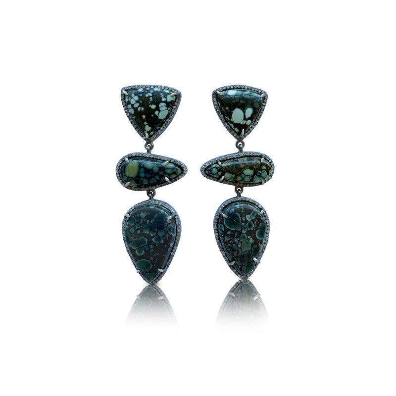 Star Fox Triple Drop Earrings