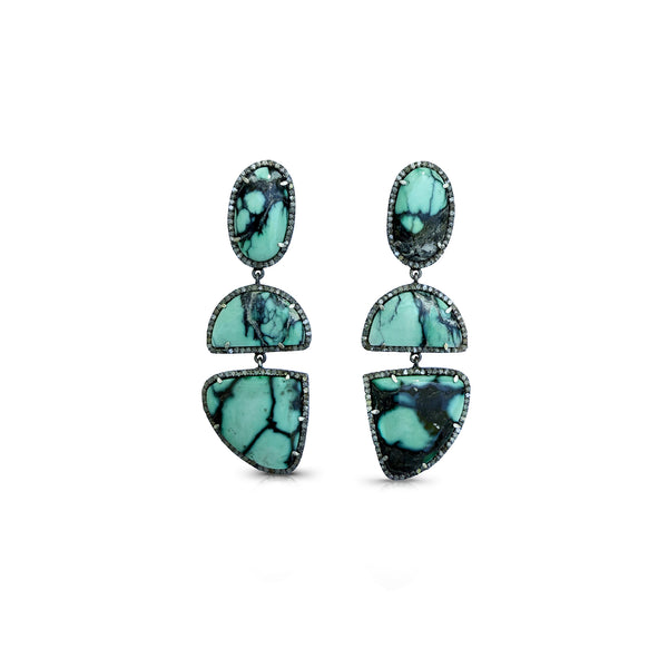 Varicite Triple Drop Earrings