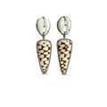 Cowrie + Multi Shell Double Drop Earrings