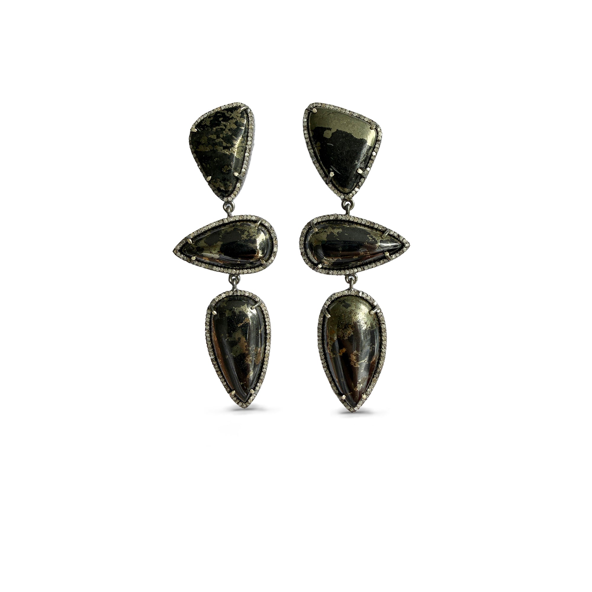 Apache Gold Triple Drop Earrings