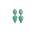 Chilean Turquoise Double Drop Earrings